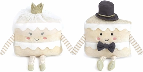 MON AMI Mr. & Mrs. Cake Slice Plush Figure Toy – 7" Soft Stuffed Dessert-Themed Plushie for Kids & Adults, Cute & Cozy Gift for Birthdays or Anniversaries, Decorative Cuddly Play Toy