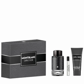 Mont Blanc Explorer by Mont Blanc for Men - 3 Pc Gift Set 3.3oz EDP Spray, 7.5ml EDP Spray 3.3oz Shower Gel