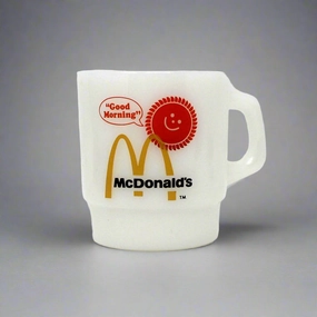 Mug, Fire King, Coffee Mug, McDonald's Good Morning, Vintage, 1970's