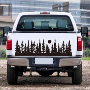 Multi Option Trees Forest Side Graphics Car Sticker Camping Travel Adventure Offroad Pickup SUV Door Body Side Auto Vehicle Decal Decor
