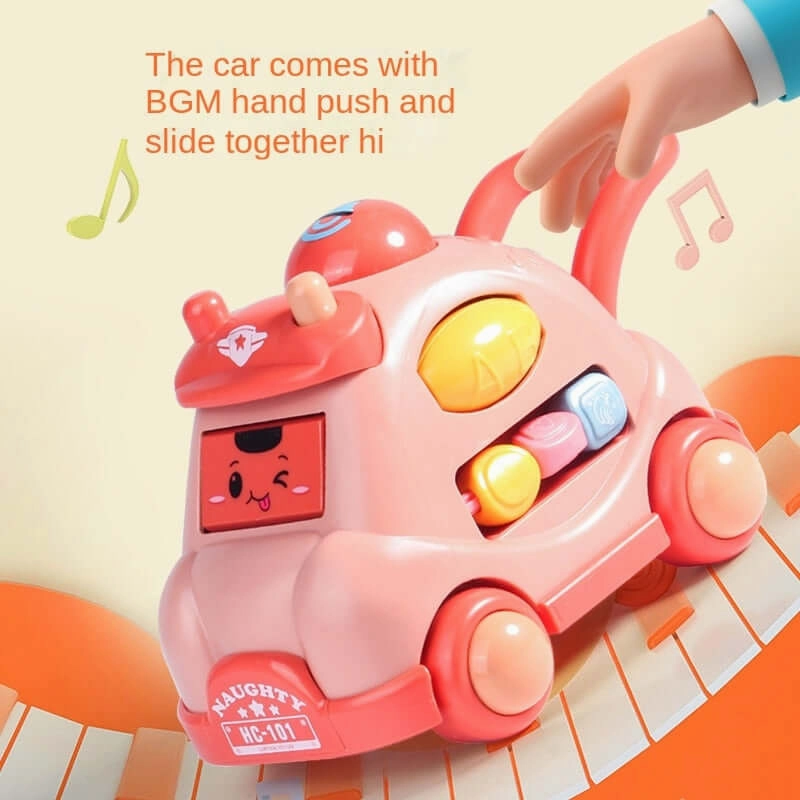 Musical Cartoon Car Toy for Baby
