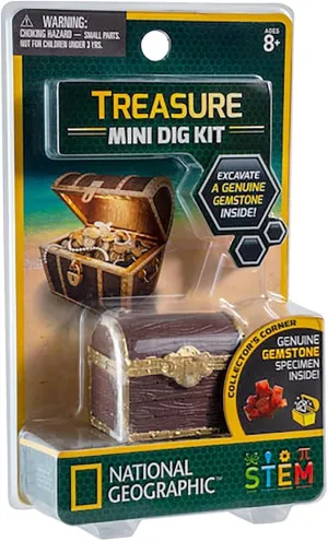 NATIONAL GEOGRAPHIC JM00622 Mini Excavation Kit Treasure Dig, Multicolor