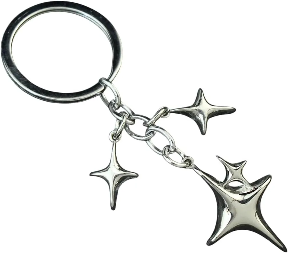 New 2026 Arrive Unisex Keychains Star Moon Metal Key Rings For Women Men Friendship Gift Handbag Bag Decoration Handmade Jewelry Luxury With You Accessories Trendy Creative Best For Women And Men