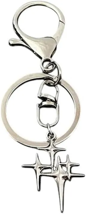 New 2026 Arrive Unisex Plated Keychains Star Stainless Steel Key Rings For Women Men Friendship Gift Handbag Bag Decoration Handmade Jewelry Fashion Trendy Accessories Creative For Women And Men