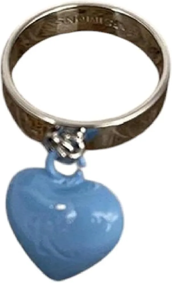New 2026 Raf Simons Style Design Colorful Chubby Heart Pendant Ring, Unisex Matte Classic Ring Jewelry Rings Fashion Luxury Accessories Creative Gift