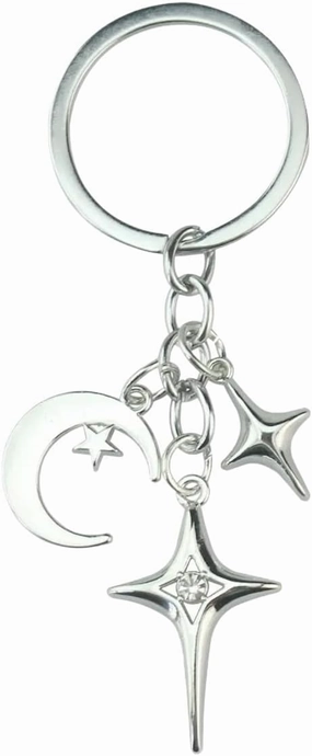 New 2025 Unisex Star Moon Metal Key Rings For Women Men Friendship Gift Handbag Decoration Handmade Jewelry ﻿ Luxury With You Accessories Trendy Creative Best For Women And Men