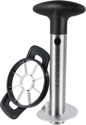 Newness Pineapple Corer and Slicer Tool, Durable Pineapple Core Remover with Upgraded Cutter & Reinforced Thicker Blade, Stainless Steel Kitchen Fruit Gadget for Diced Pineapple Rings, Black Handle