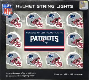 NFL LED Helmet String Lights with Adaptor Plug Included, Battery Operated Football Fairy Lights for Indoor Home Décor