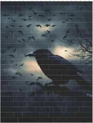 Night Crow Building Block Puzzle Personalized Building Bricks For Adults Square Shaped Block Puzzle Building Family Keepsake Diy Brick Block Puzzles Valentine'S Day Gifts For Home Decor Brick Puzzle