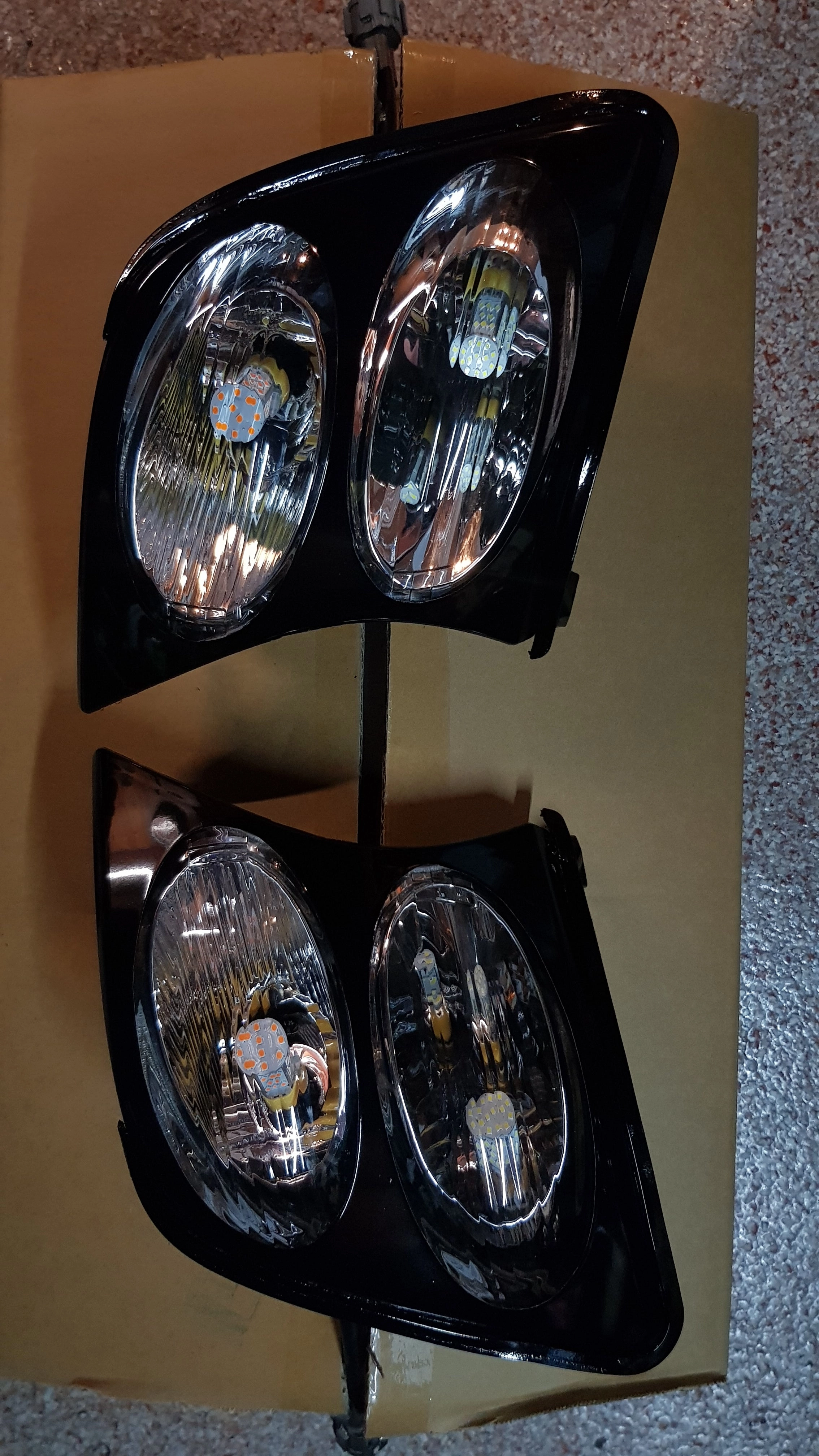 Nissan Patrol GU S1-S3 Headlights with Switchback Halo Rings