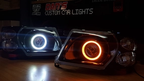 Nissan Patrol GU S1-S3 Headlights with Switchback Halo Rings