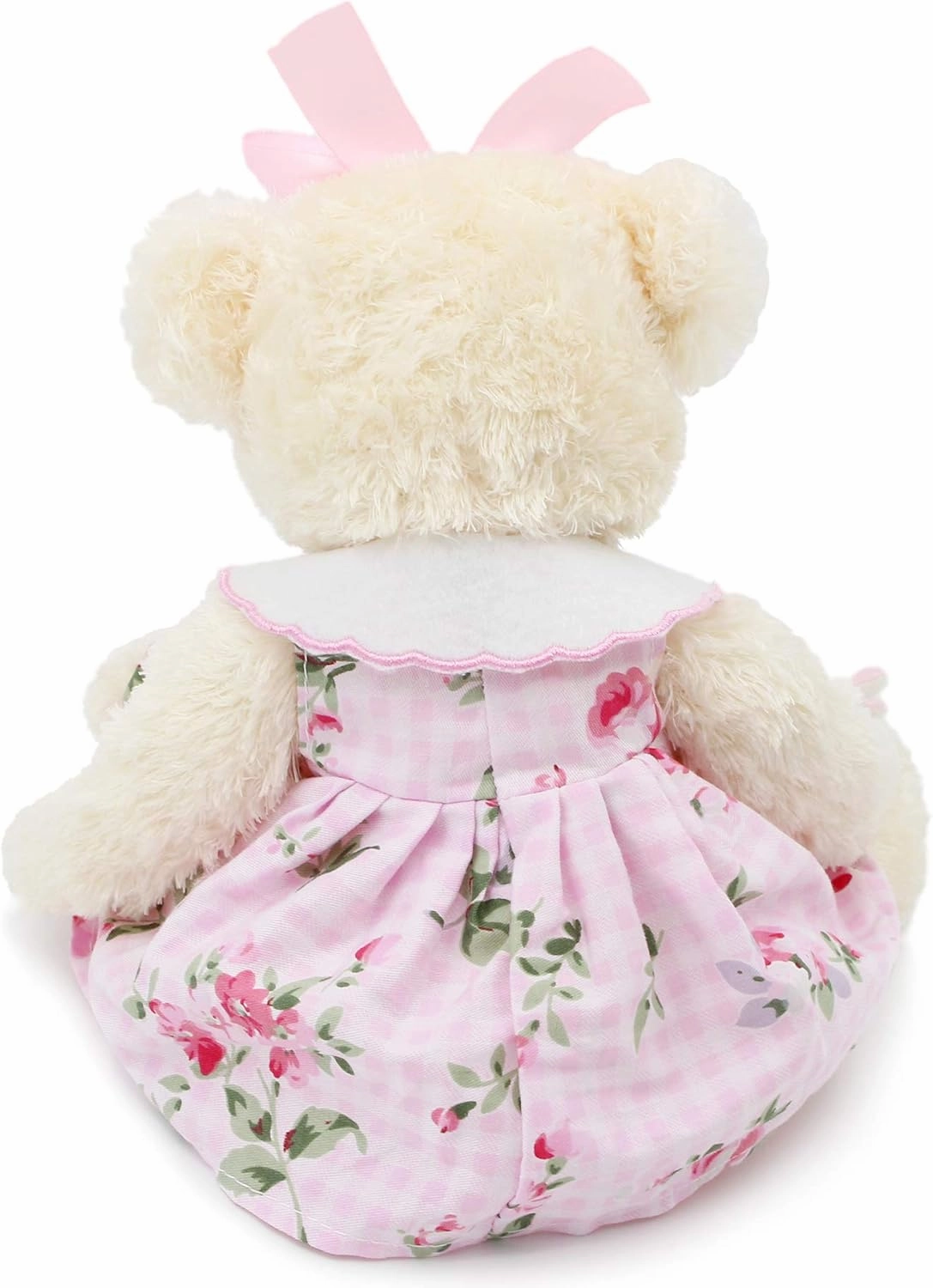 Oitscute Small Baby Teddy Bear with Cloth Cute Stuffed Animal Soft Plush Toy 10" (Pink Dress with Rabbit)