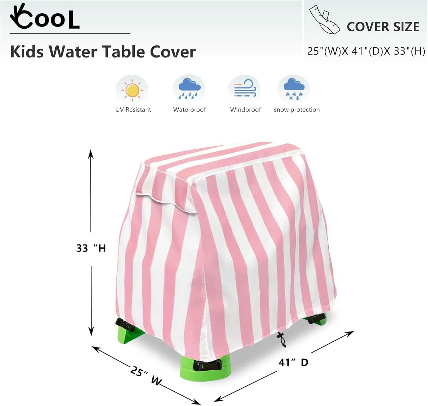 Okcool Kids Water Table Cover Fit Water Table,Outdoor Water Table Toys Cover for Water Table for Toddlers 1-3, A Wide Selection of Cute Colors and Patterns