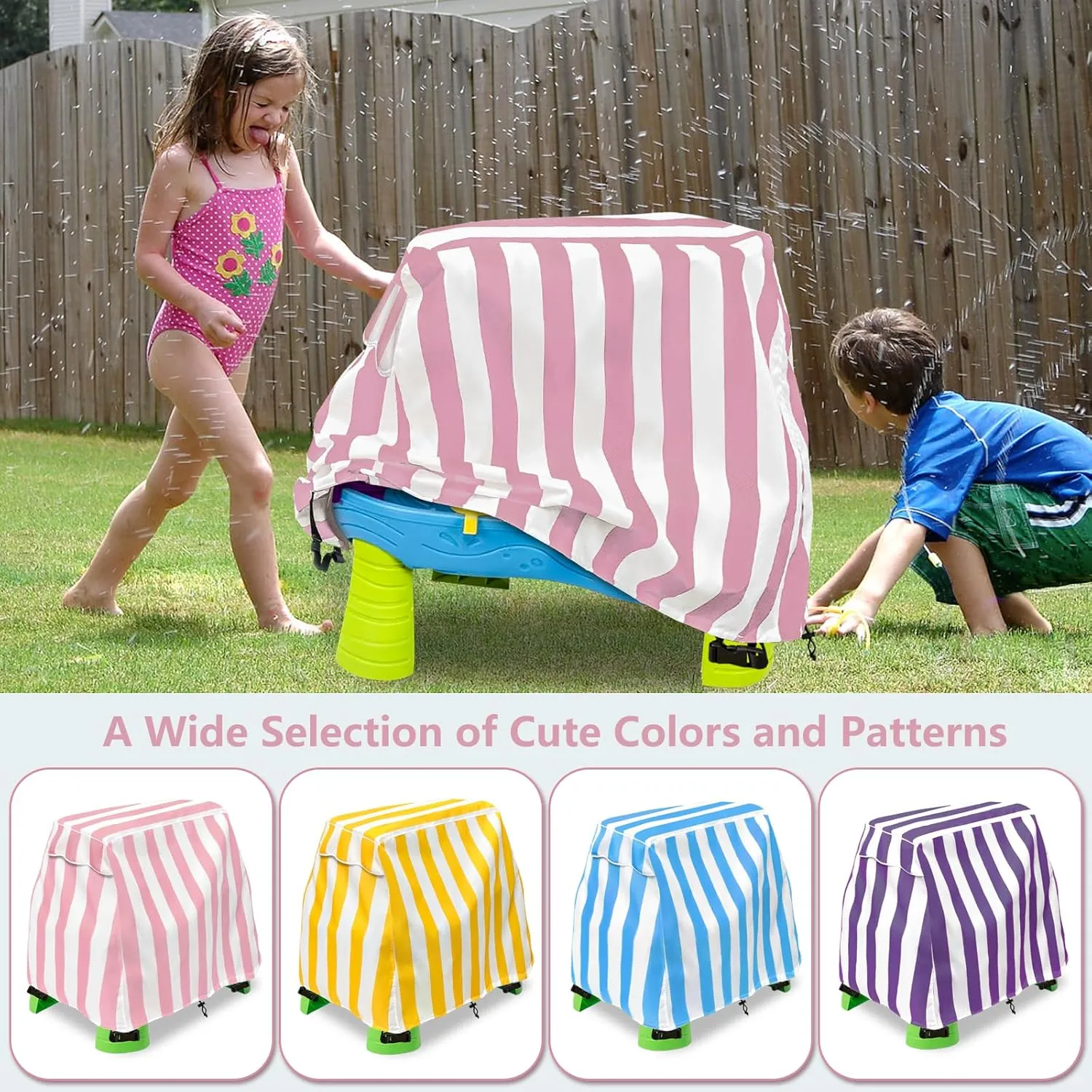 Okcool Kids Water Table Cover Fit Water Table,Outdoor Water Table Toys Cover for Water Table for Toddlers 1-3, A Wide Selection of Cute Colors and Patterns