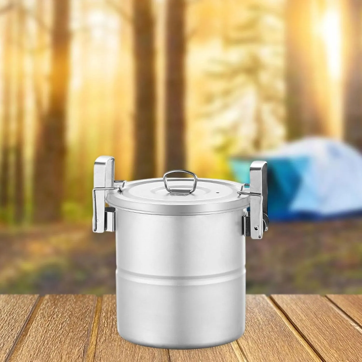 Outdoor Camping Pot Campfire Cooking Equipment Hanging Pot Outdoor Camp Pot 304 Stainless Steel for Hiking BBQ Survival