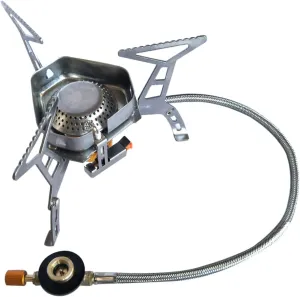 Outdoor Stainless Steel Split Gas Stove with Windshield Portable Camping Cooker for Efficient Cooking for Picnics and Outdoor Adventures