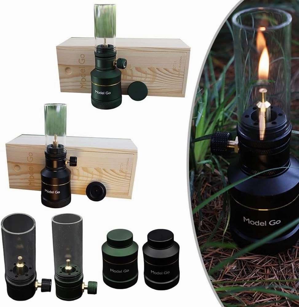 Outdoor Camping Illuminate Gas Lantern,Atmosphere Gas Lamp Tent Lamp,For Hiking,Portable Gas Lamp,For Outdoor Camping And Tent(Only lamp Black)