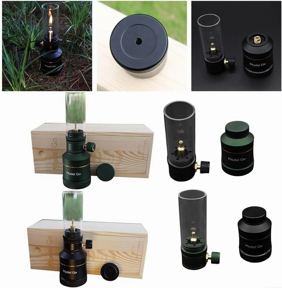 Outdoor Camping Illuminate Gas Lantern,Atmosphere Gas Lamp Tent Lamp,For Hiking,Portable Gas Lamp,For Outdoor Camping And Tent(Only lamp Black)