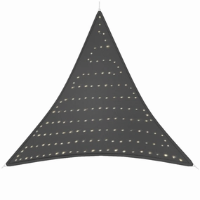 Outsunny Sun Shade Sail With LED Lights, 90% Uv Block Triangle Shade Cloth|Outsunny Toile D'ombrage Triangulaire Avec Lumieres LED 90% Anti-uv
