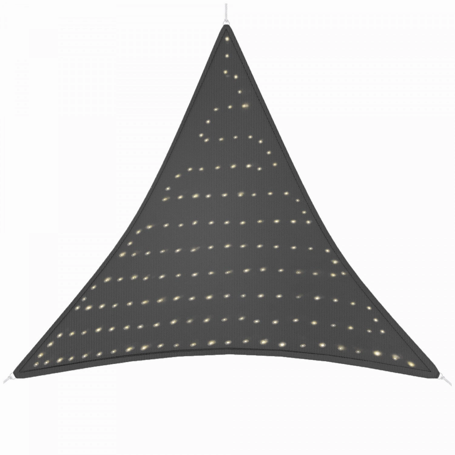 Outsunny Sun Shade Sail With LED Lights, 90% Uv Block Triangle Shade Cloth|Outsunny Toile D'ombrage Triangulaire Avec Lumieres LED 90% Anti-uv