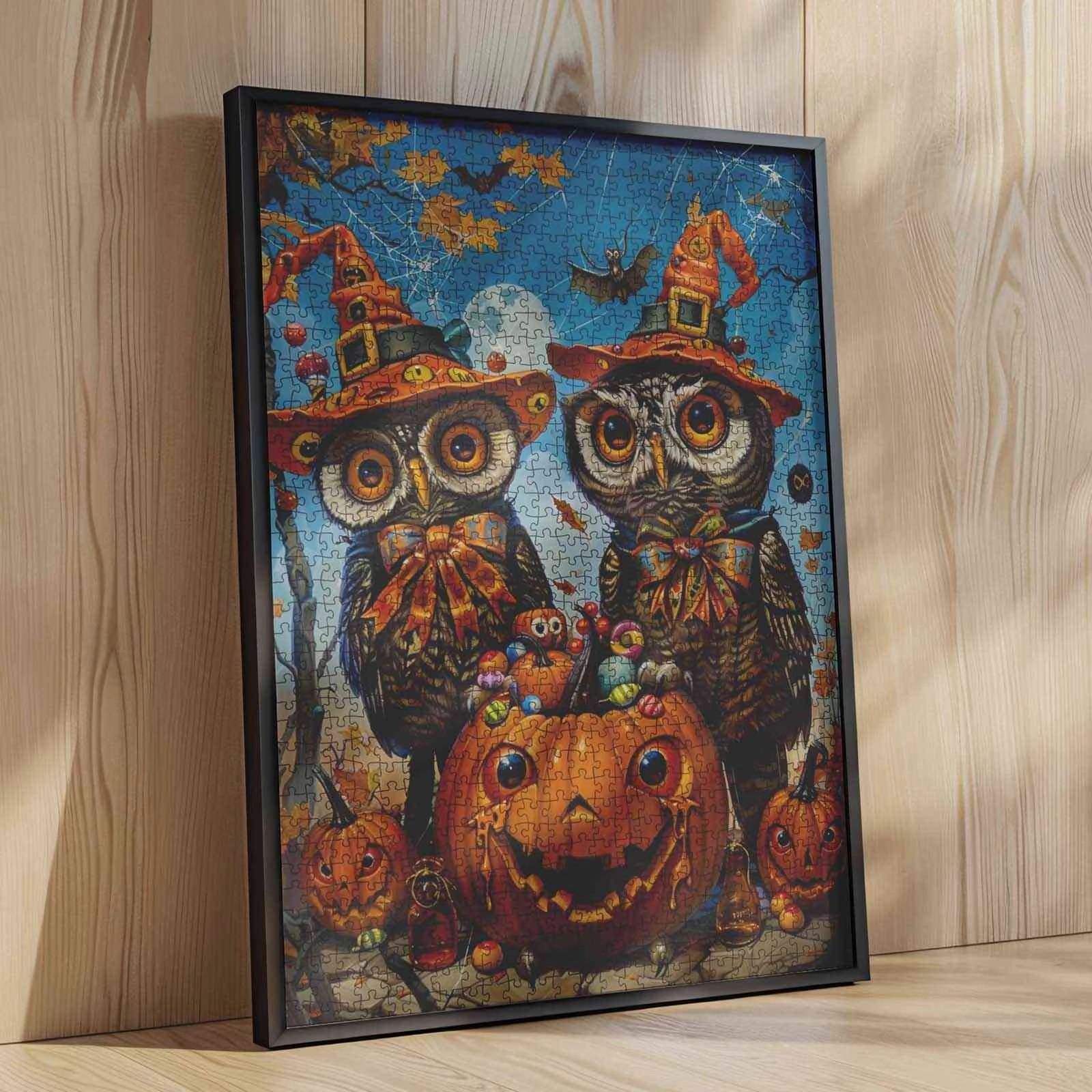 Owl with Pumpkin Hat Jigsaw Puzzles