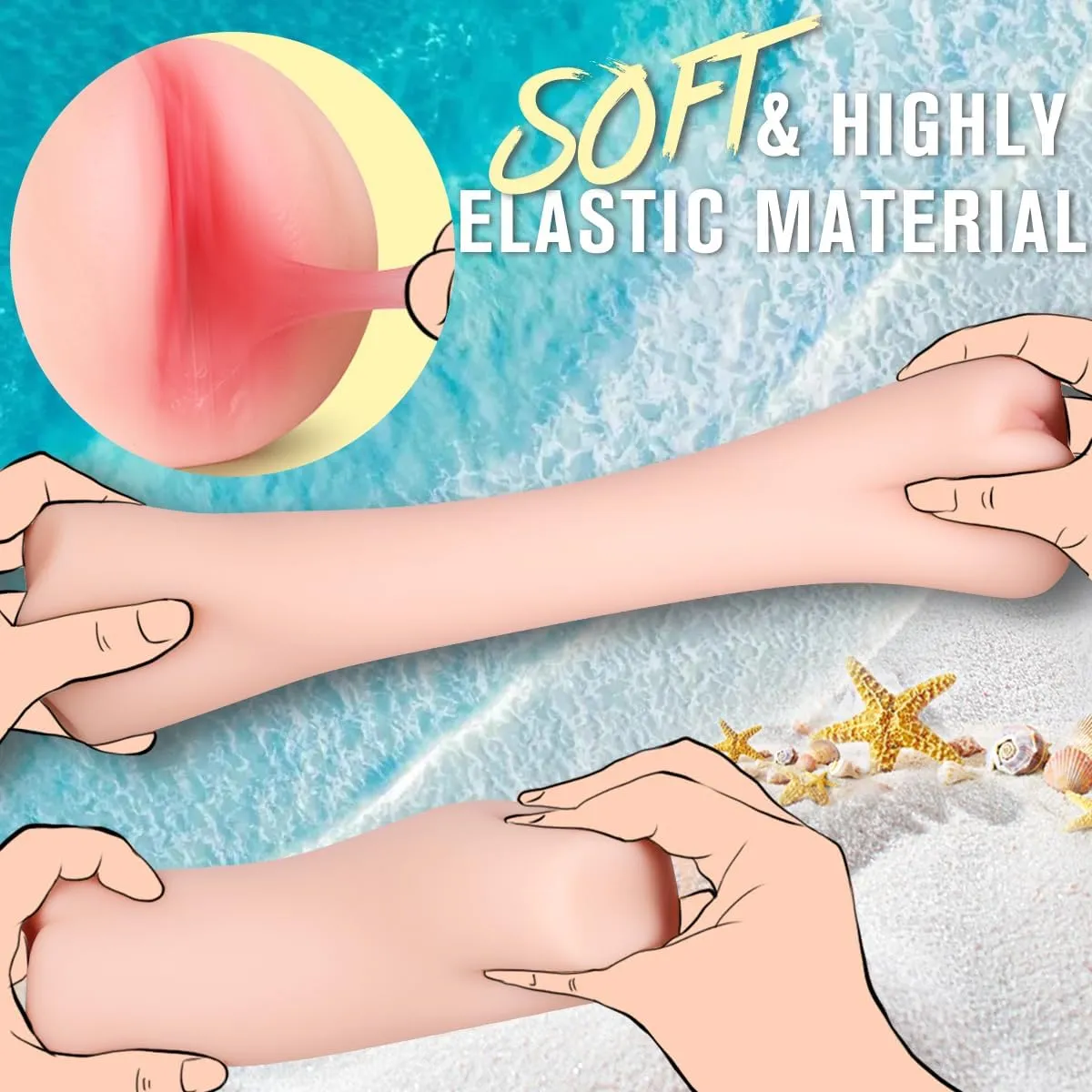 Pack of 3 Pocket Pussies Sex Toys for Men, Male Masturbators Sex Dolls - Realistic Mouth Pocket Pussy & Anal Stroker & Vagina Toy, Soft Silicone Sex Doll Blowjob Adult Sex Toy, Mens Penis Training Set
