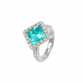 Paraiba Tourmaline Diamond Ring