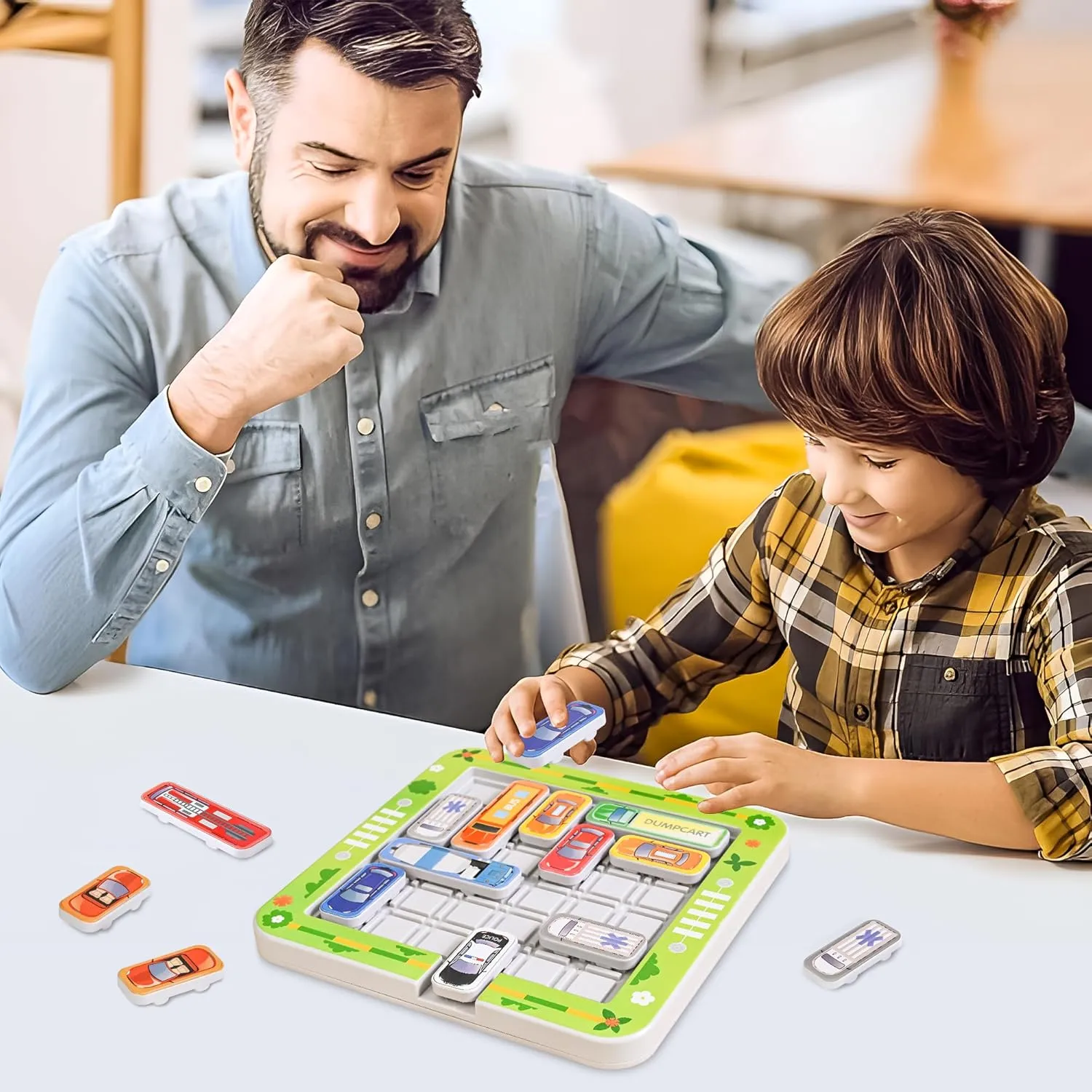 Parking Puzzler Cognitive Skill-Building Travel Game - Magnetic Car Toy with 360/750 Traffic Challenges for Ages 3 , Brain Teaser for Parent-Child Problem Solving Fun(360Magnetic)