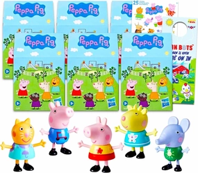 Peppa Pig Blind Box Party Favors 6 Pack – Bundle with 6 Peppa Pig Blind Boxes with Mini Peppa Pig Figurines Plus Stickers | Peppa Pig Action Figure Set for Kids