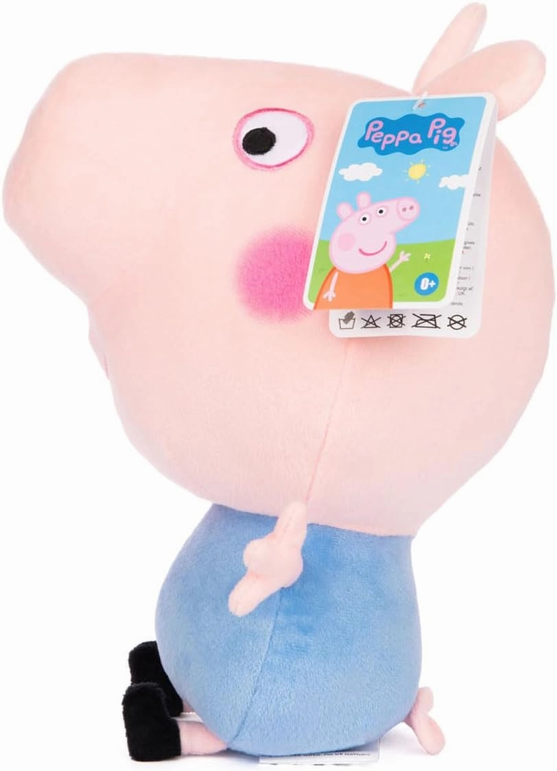 Peppa Pig Super Soft Cuddly Toys 30/35 cm - Peppa with Bear, George with Dino, Peppa Bighead and George Bighead - 4 Edition to Choose from (George Large Head)