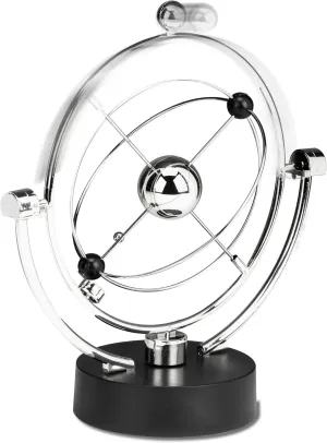 Perpetual Motion Desk Sculpture Toy - Kinetic Art Galaxy Planet Balance Mobile - Magnetic Executive Office Home Décor Tabletop Toy - Men Women Stress Relief
