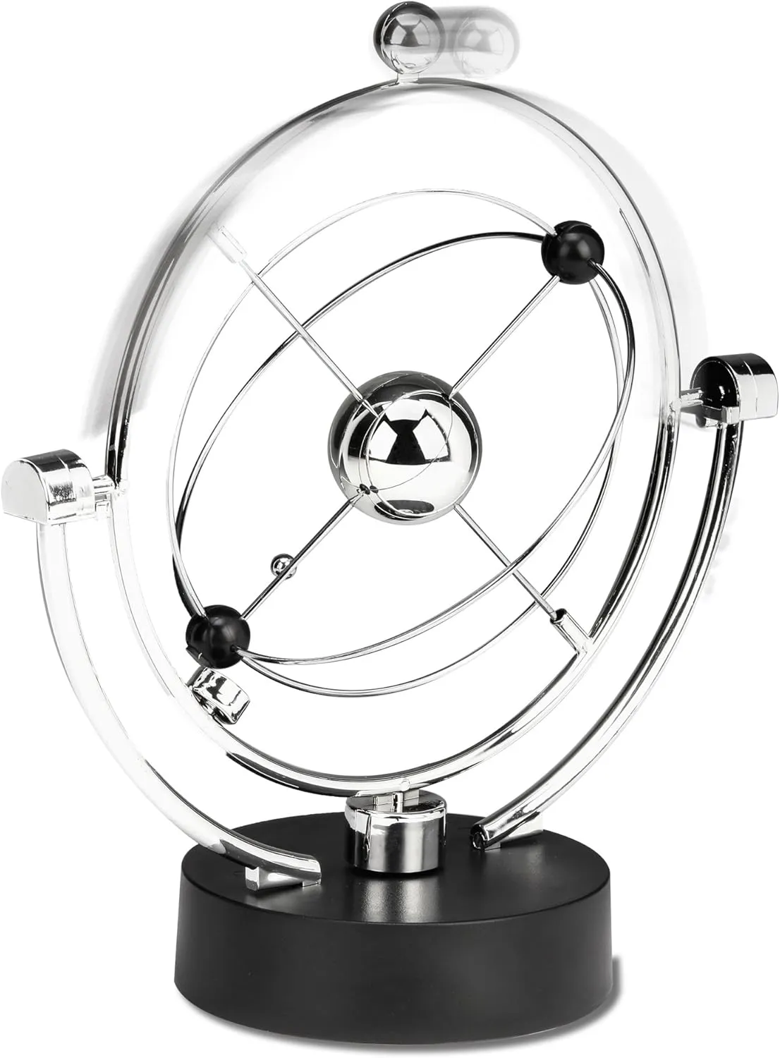 Perpetual Motion Desk Sculpture Toy - Kinetic Art Galaxy Planet Balance Mobile - Magnetic Executive Office Home Décor Tabletop Toy - Men Women Stress Relief