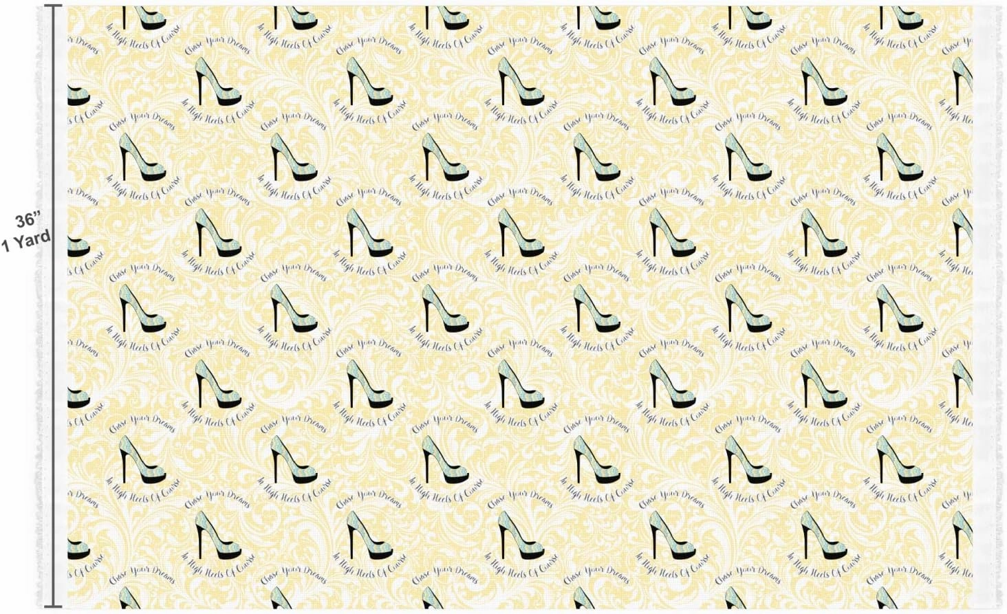 Personalized High Heels Fabric by The Yard - Spun Polyester Poplin