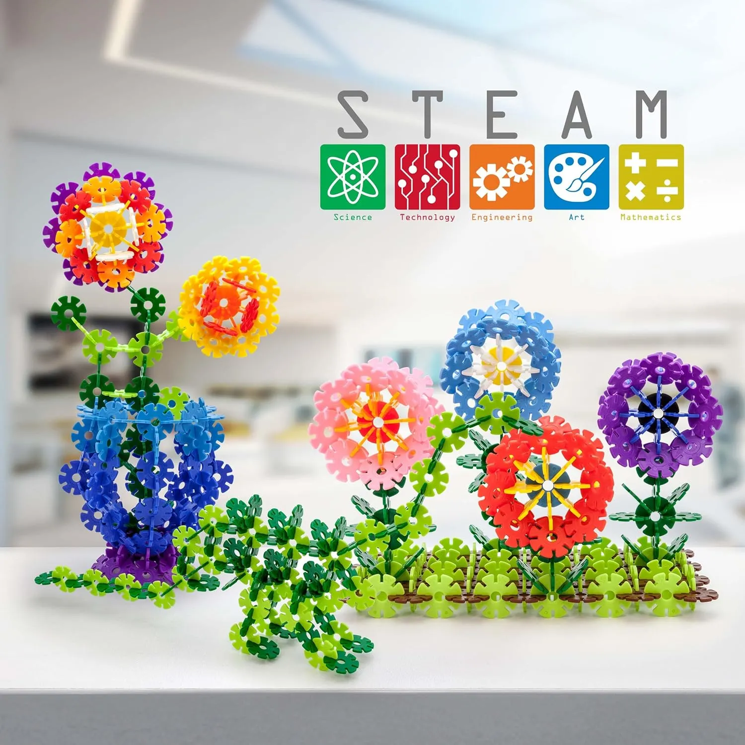 PicassoTiles 550 Piece Building Chips Interlocking Construction Toys Creative Disc Block Toy Kit 3D Stacking Puzzle STEM Learning Early Education for Preschool Montessori Kids Boys Girls Age 3 PTF55