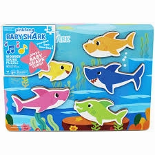 Pinkfong Baby Shark Chunky Wood Sound Puzzle - Plays Baby Shark Song