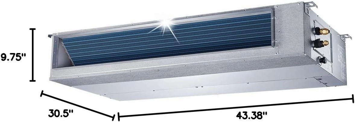 Pioneer Air Conditioner RYB-22 Ceiling Concealed Slim Ductable Inverter   Mini Split Heat Pump, 24000 BTU-208/230V