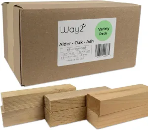 Pizza Oven Wood Variety Pack | Kiln-Dried Oak, Alder & Ash | 8-9 lbs | 4-5 inch Cooking Wood | Compatible with Solo Stove, Gozney & More | Mini Firewood for Fire Pits, Campfires & Smoking