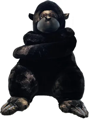 Plush Gorilla Stuffed Animal Huggable Gorilla Pillow Super Soft Plush Doll Animal Toy for Kids and Adults Cuddlekins