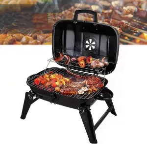 Portable Charcoal Grill, Smokers Folding Tabletop Grills, Camping Barbecue Grill for Outdoor Cooking Home Patio BBQ Grilling Backyard Picnics Party