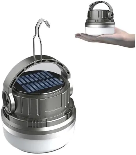 Portable Solar Rechargeable Lantern - Perfect Camping Gear for Outdoor Enthusiasts and Picnic Lovers and Self-Driving Tours