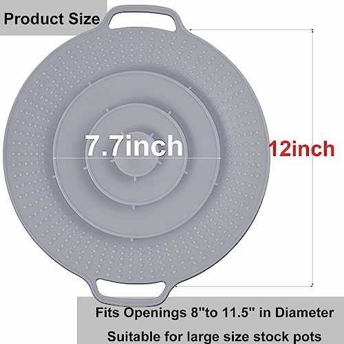 Pot Cover Spill Stopper Lid - Thicken Silicone Boil Over Spill Safeguard,FDA Food Grade Stopper Lid Cover for Pots And Pans, BPA- Instant Pot Cover, Fits Openings 6" to 10" in Diameter