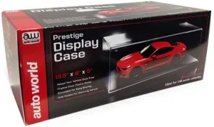 Prestige Collectible Display Show Case for 1/18 1/24 Models by Autoworld Awdc001, Red
