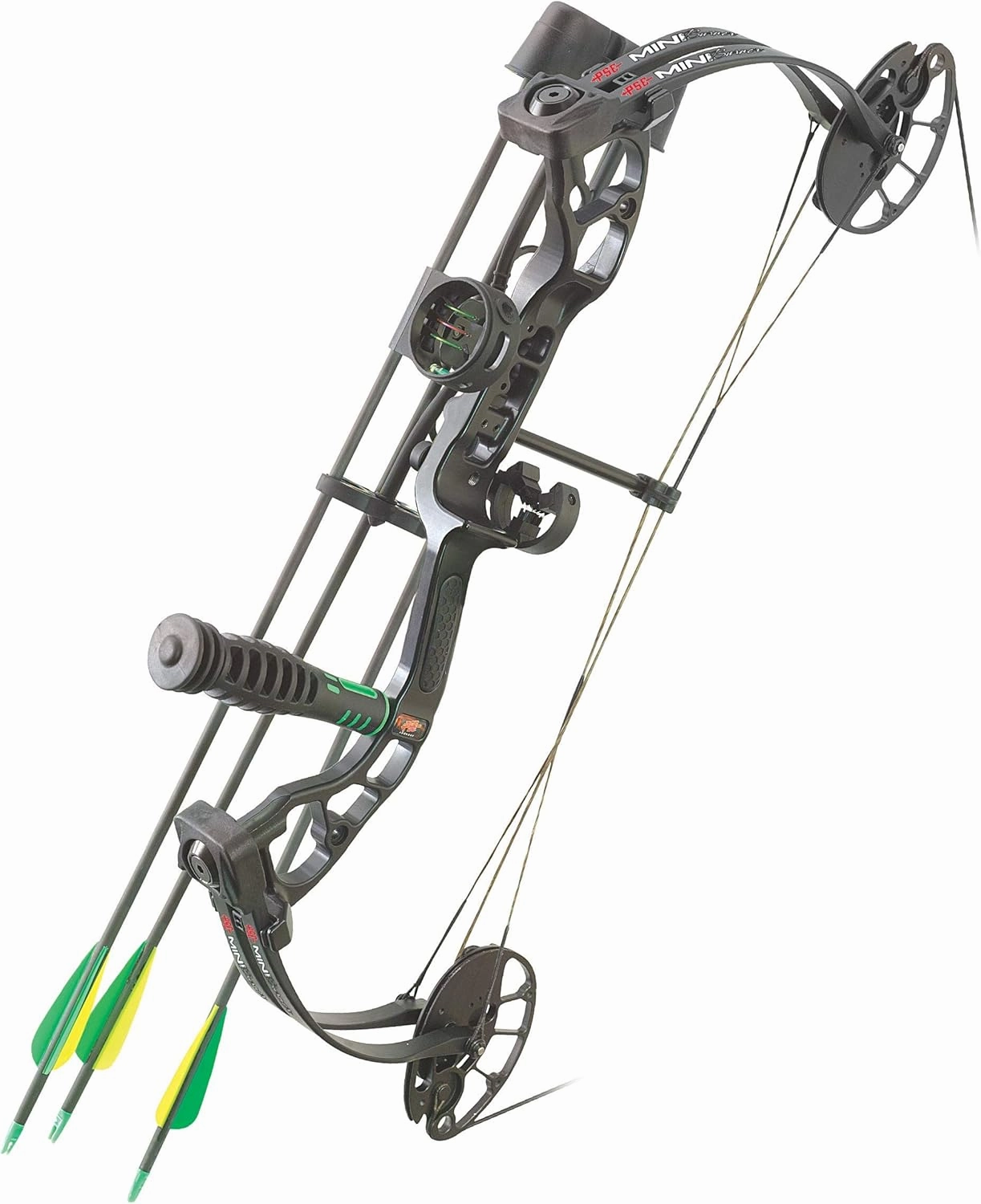 PSE ARCHERY Mini Burner Compound Bow-Hunting-Arrow-Set - Left Hand - Black - 25-40