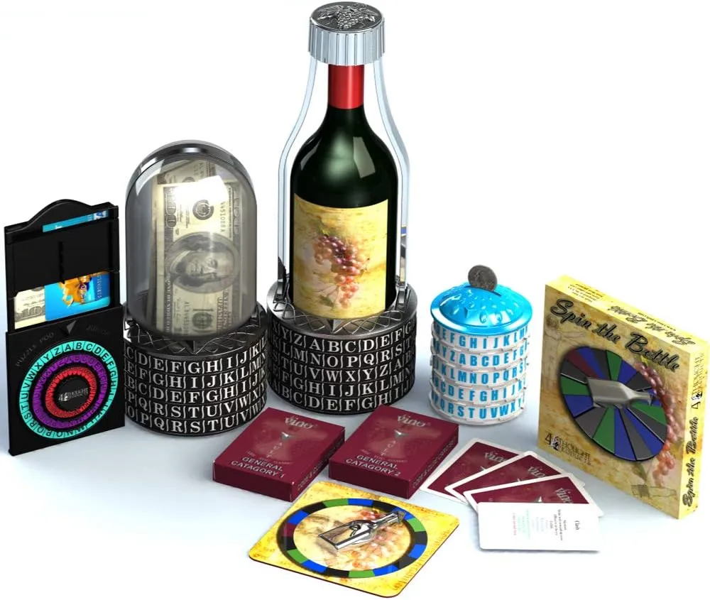 Puzzle Pod Gift Brain Teaser Set, Escape Room Puzzles - 5 Puzzles, 6 Pieces, 1 Count, Adult, Multicolor, Intermediate, Logical Thinking