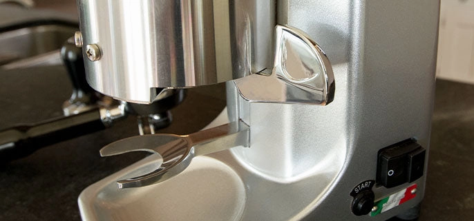 Quamar M80 Dosing Espresso Grinder in Silver