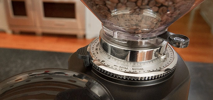Quamar M80 Dosing Espresso Grinder with Timer in Black
