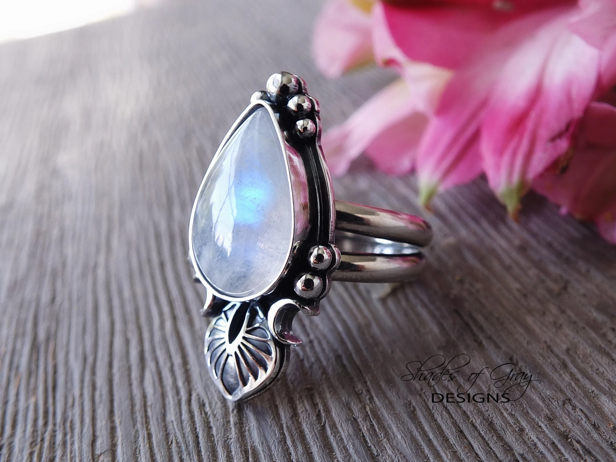 Rainbow Moonstone Ring or Pendant (Choose Your Size)