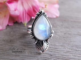 Rainbow Moonstone Ring or Pendant (Choose Your Size)