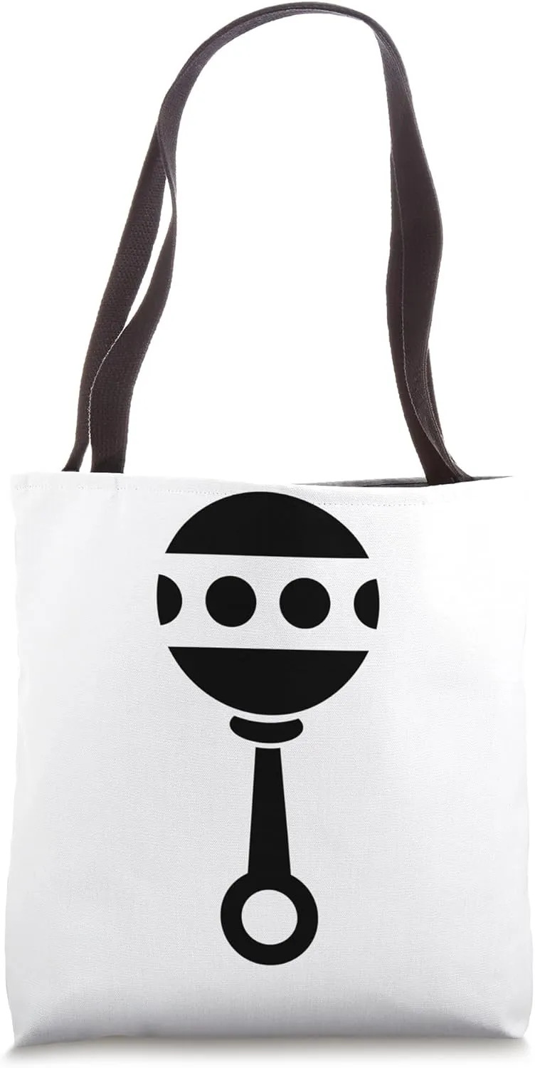 Rattle Baby Black Tote Bag
