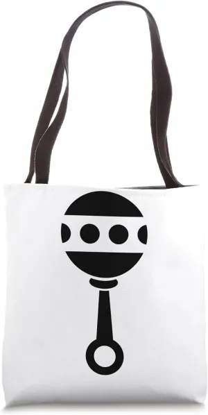 Rattle Baby Black Tote Bag